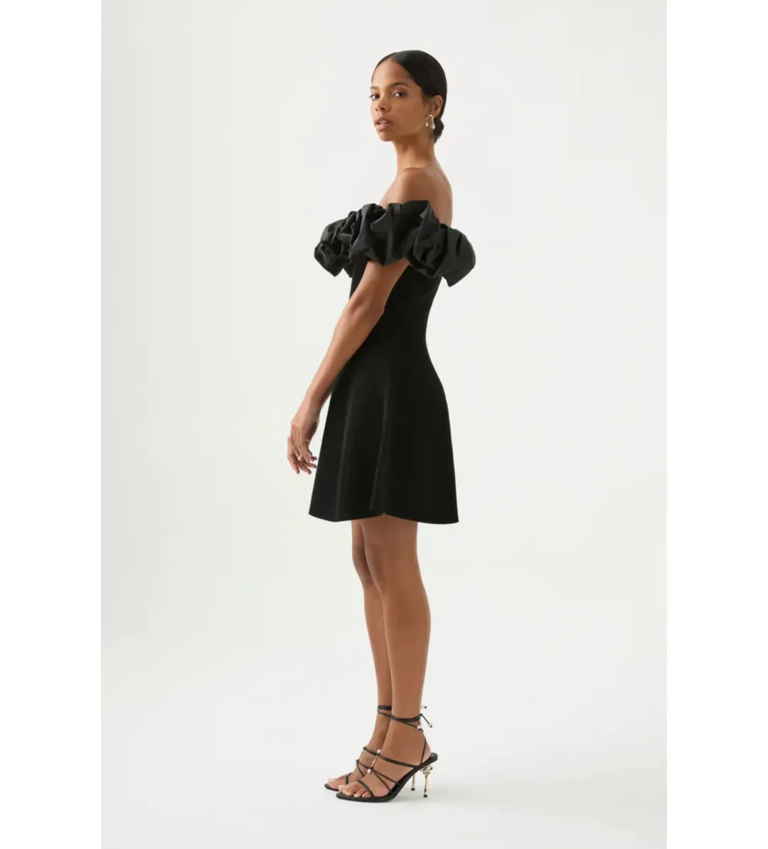 Aje Eldora Mini Dress in Black Size AU 10 for rent on The Volte - main image