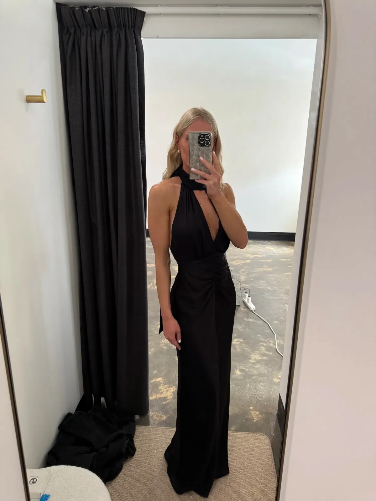 Shona Joy Agnes Halter Neck Maxi Dress Black Size AU 6 - Image 3