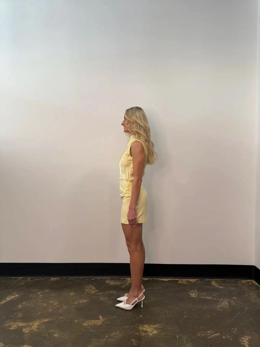 Shona Joy Dillon Cowl Mini Dress Yellow Sorbet Size 6 for rent on The Volte - main image