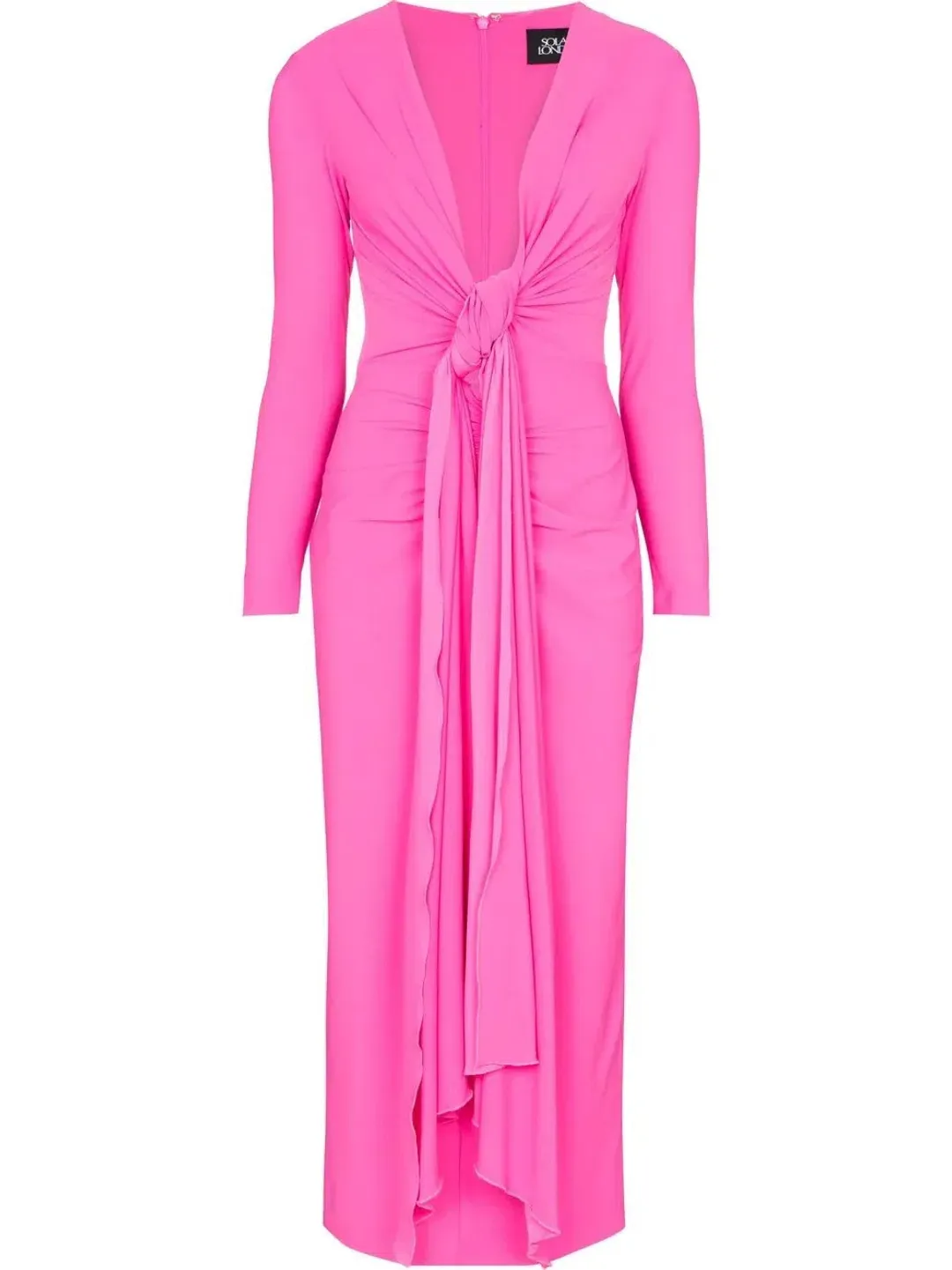 Solace London Lorena Midi Dress Pink Size 8 for rent on The Volte - main image
