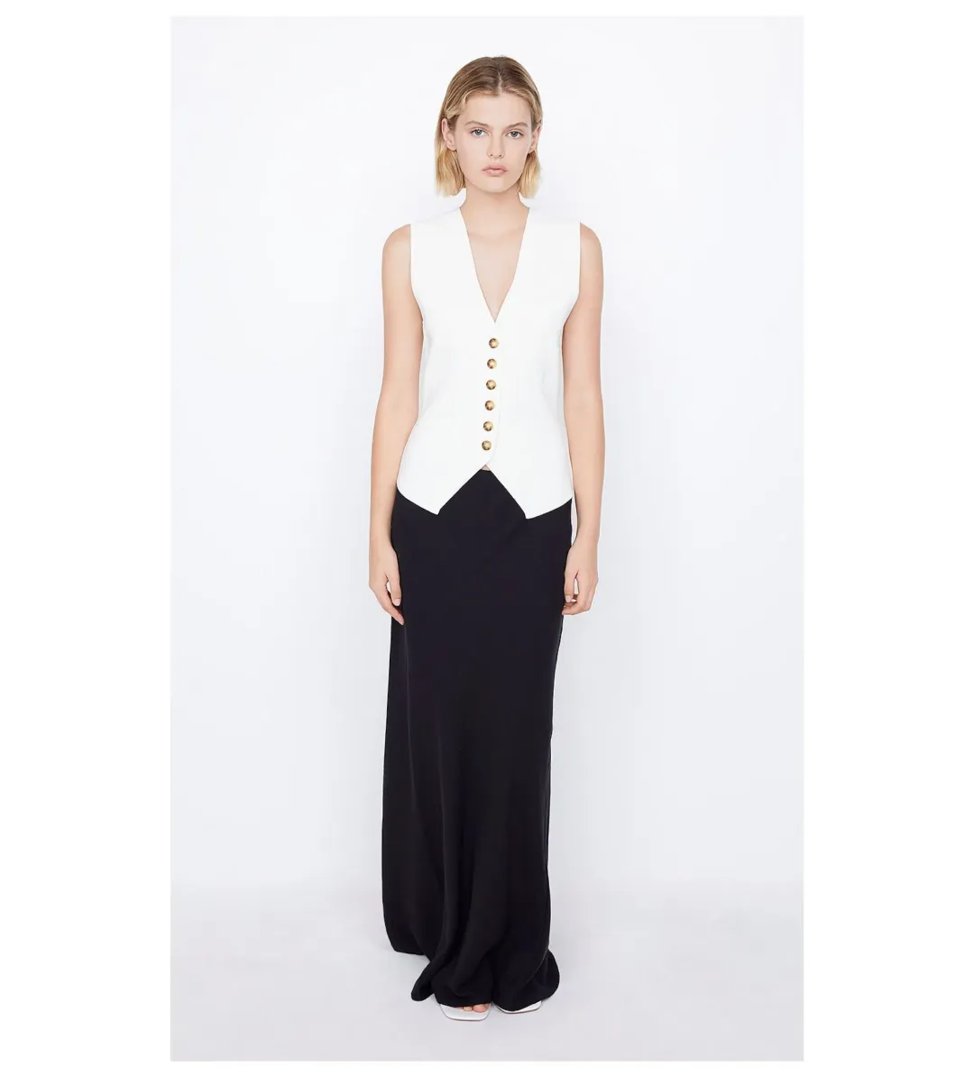 Bec & Bridge Lorah Knit Vest in White Size 8/S for rent on The Volte - main image