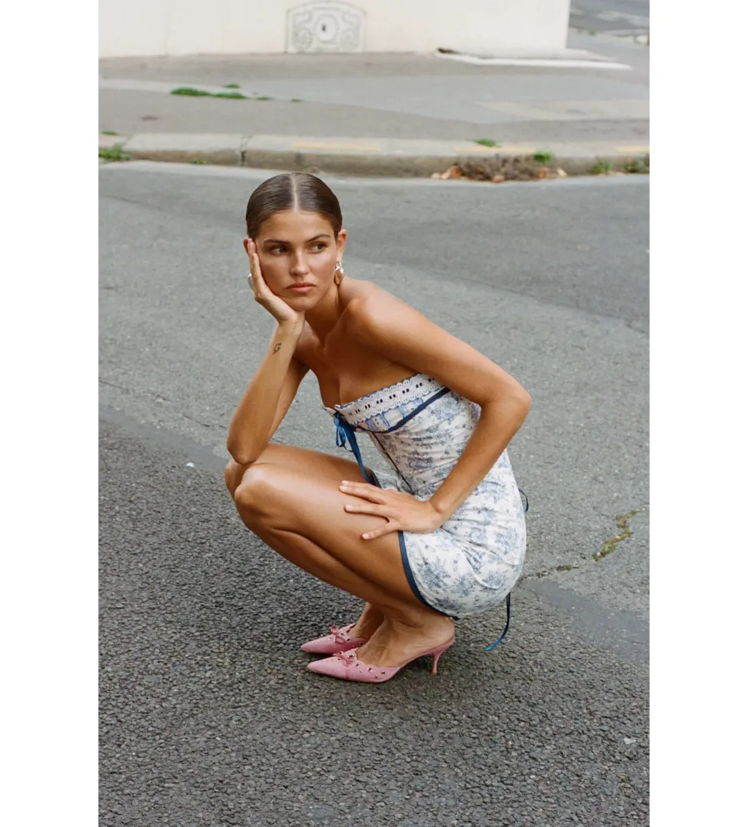 With Jean Sabrin Mini Dress Toile Papillon Size S AU 8 for rent on The Volte - main image