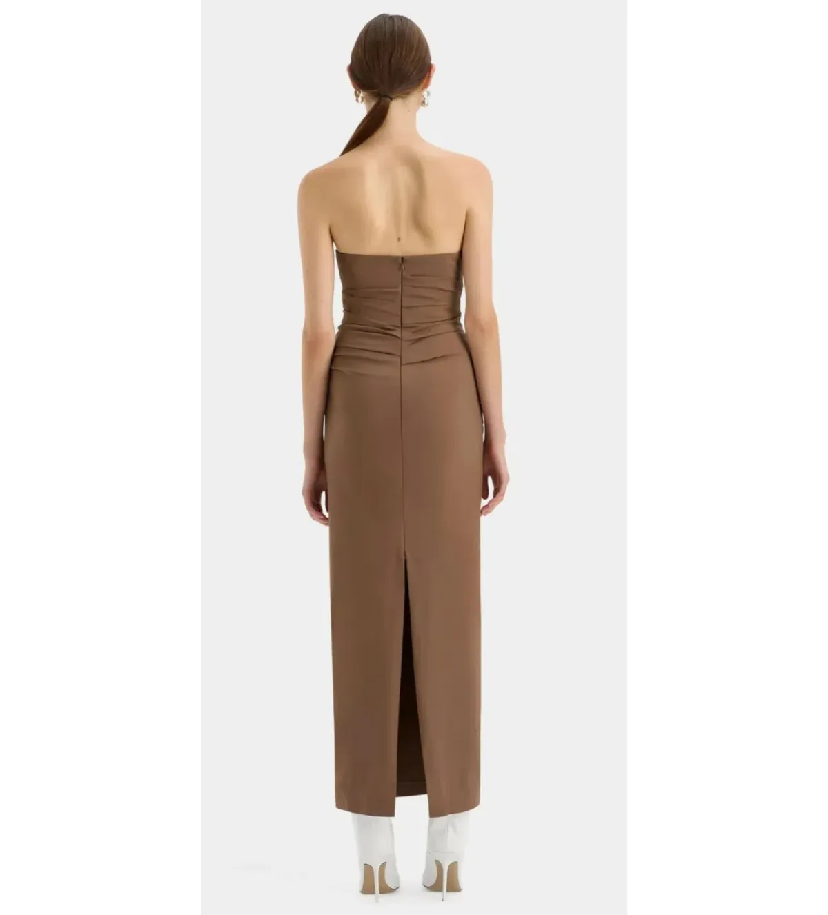 Sir the Label Alba Strapless Gown in Mocha Size AU 8 - Image 3