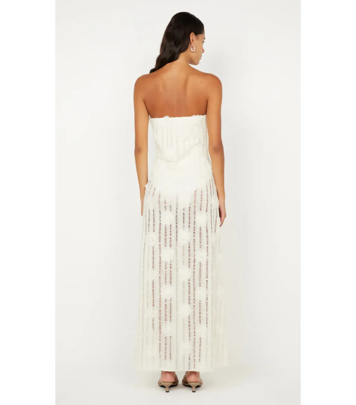 Bec & Bridge Amelie Strapless Maxi Dress in Ivory Size AU 12 - Image 3