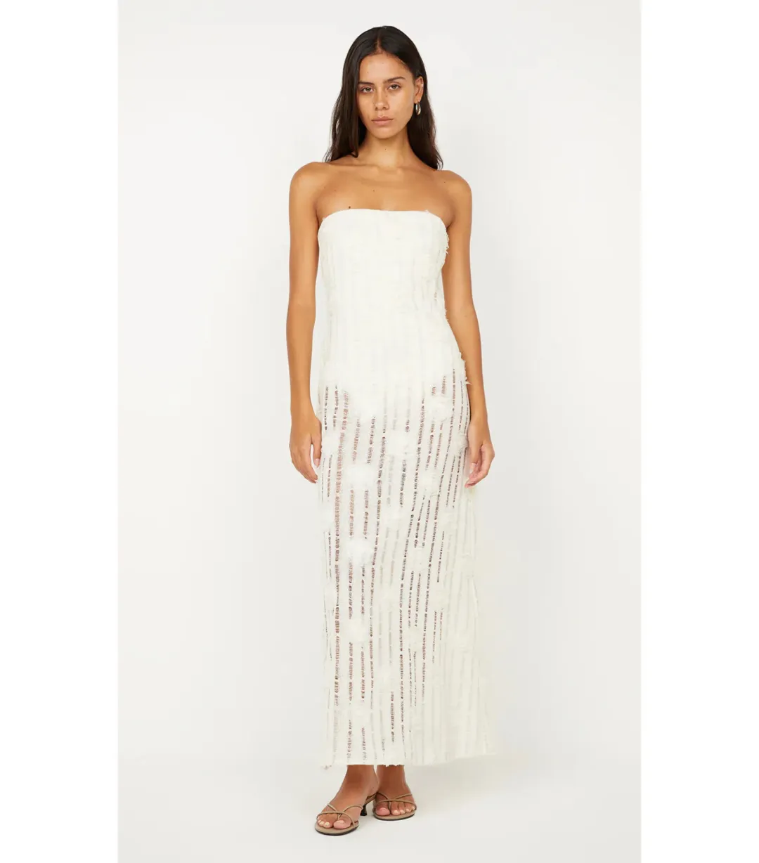 Bec & Bridge Amelie Strapless Maxi Dress in Ivory Size AU 12 for rent on The Volte - main image