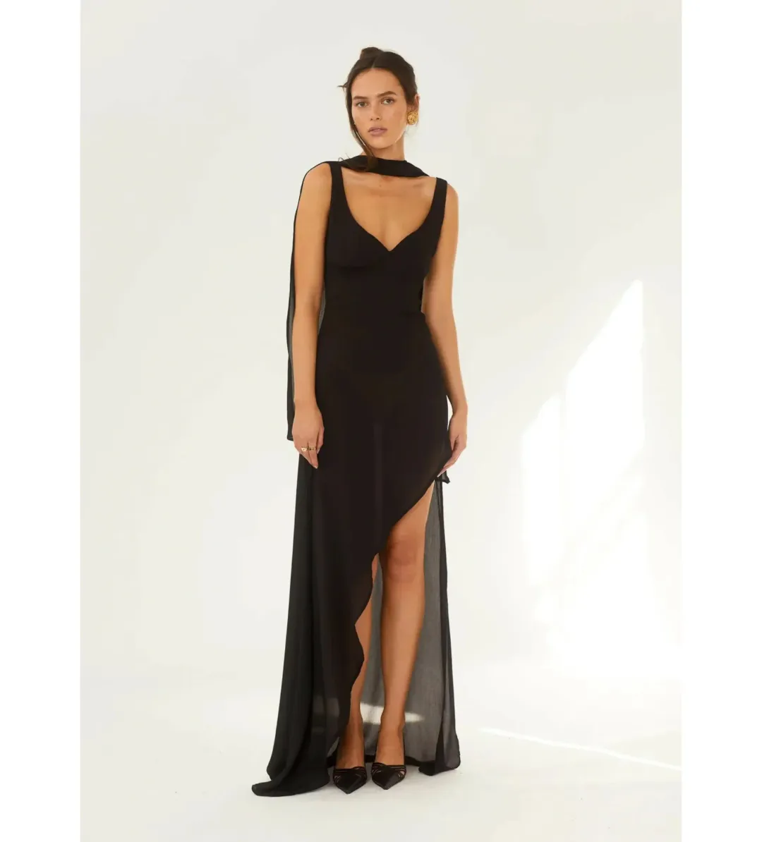 Arcina Ori Amelie Maxi Dress Black Size XS AU 6 for rent on The Volte - main image