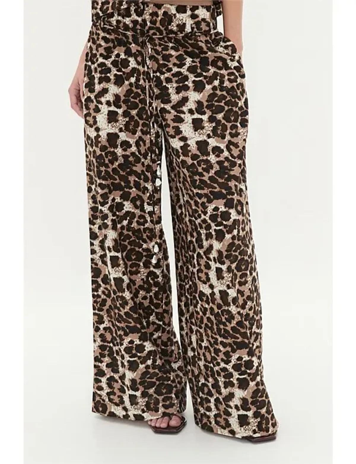 Aje Dessie Belted Relaxed Pant Animal Print Size 12 - Image 2