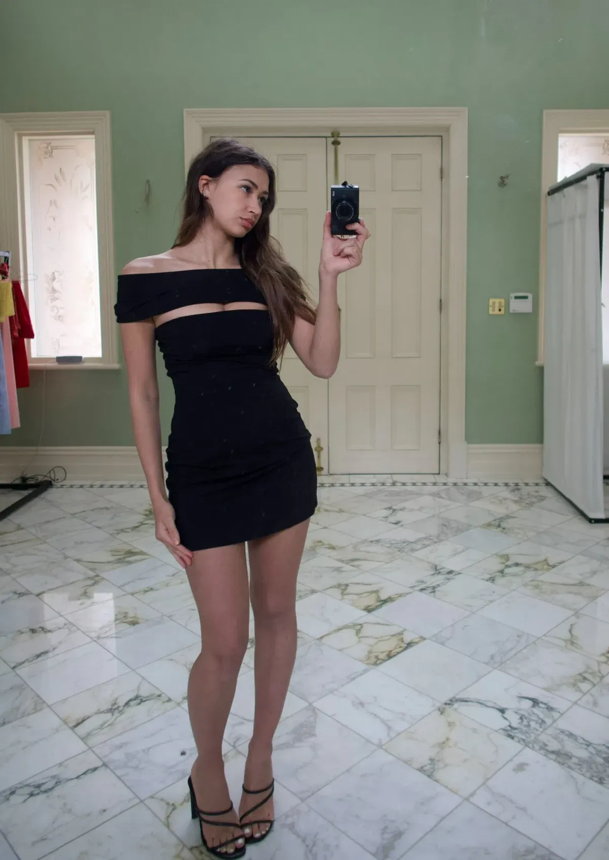 Reformation Carmina Mini Dress Black Size 6 - Image 5