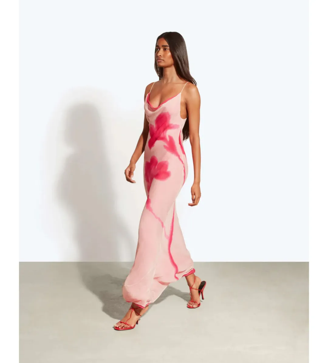 Rat and Boa Corali Maxi Dress in Pink Floral Size M / AU 10 for rent on The Volte - main image