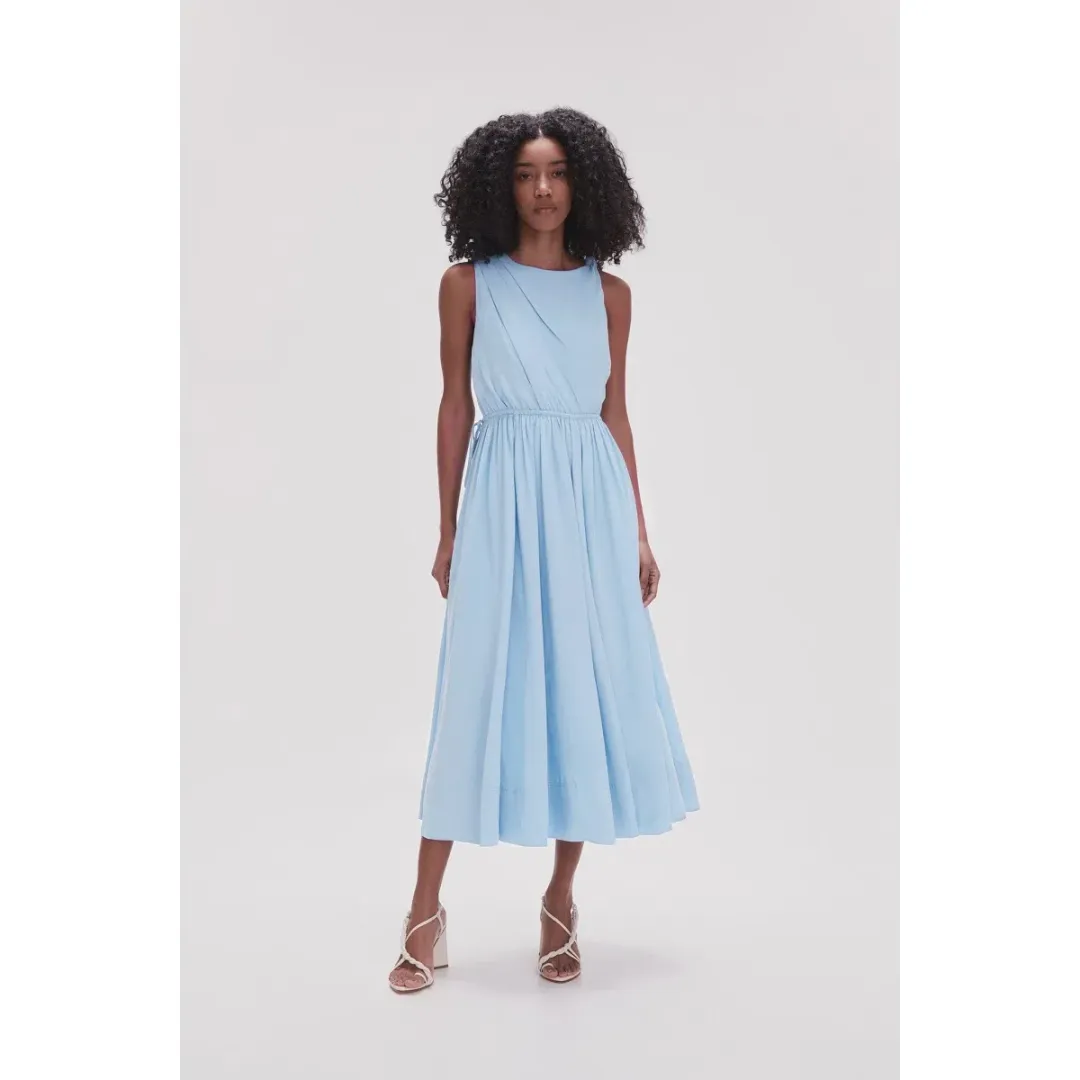 Aje Abbey Twist Midi Dress Blue Size 14 for rent on The Volte - main image