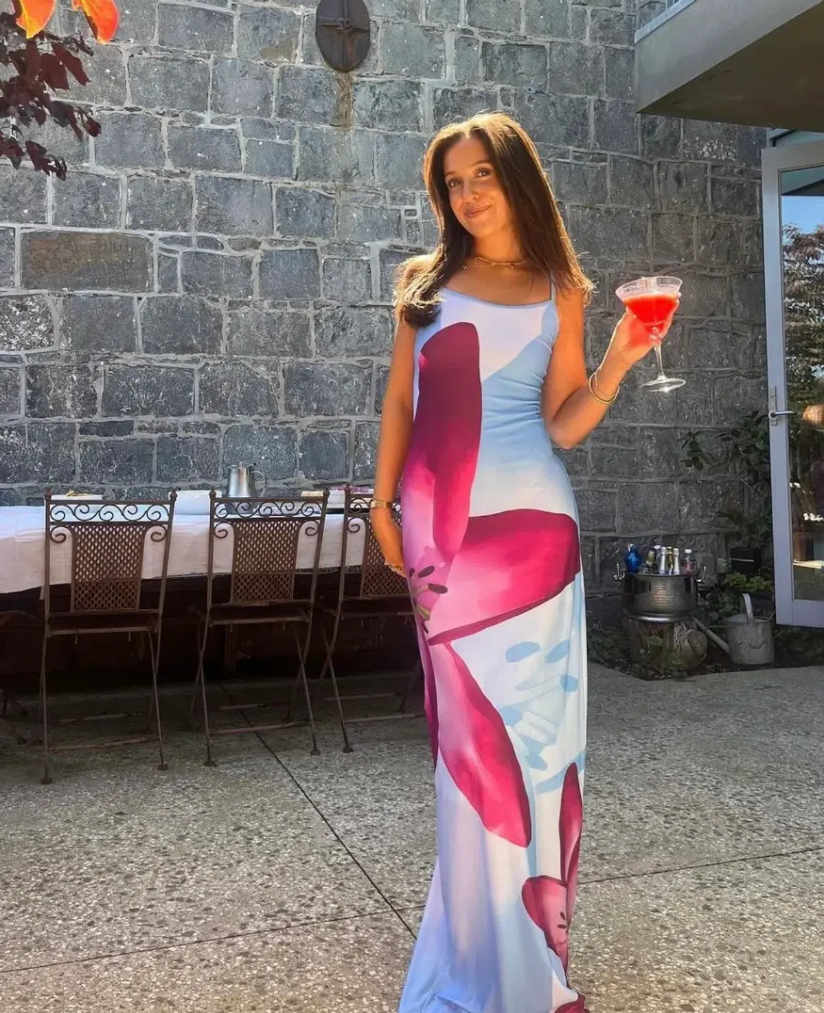 With Harper Lu Slip Dress in Sky Lily Floral Size 6 - Image 2