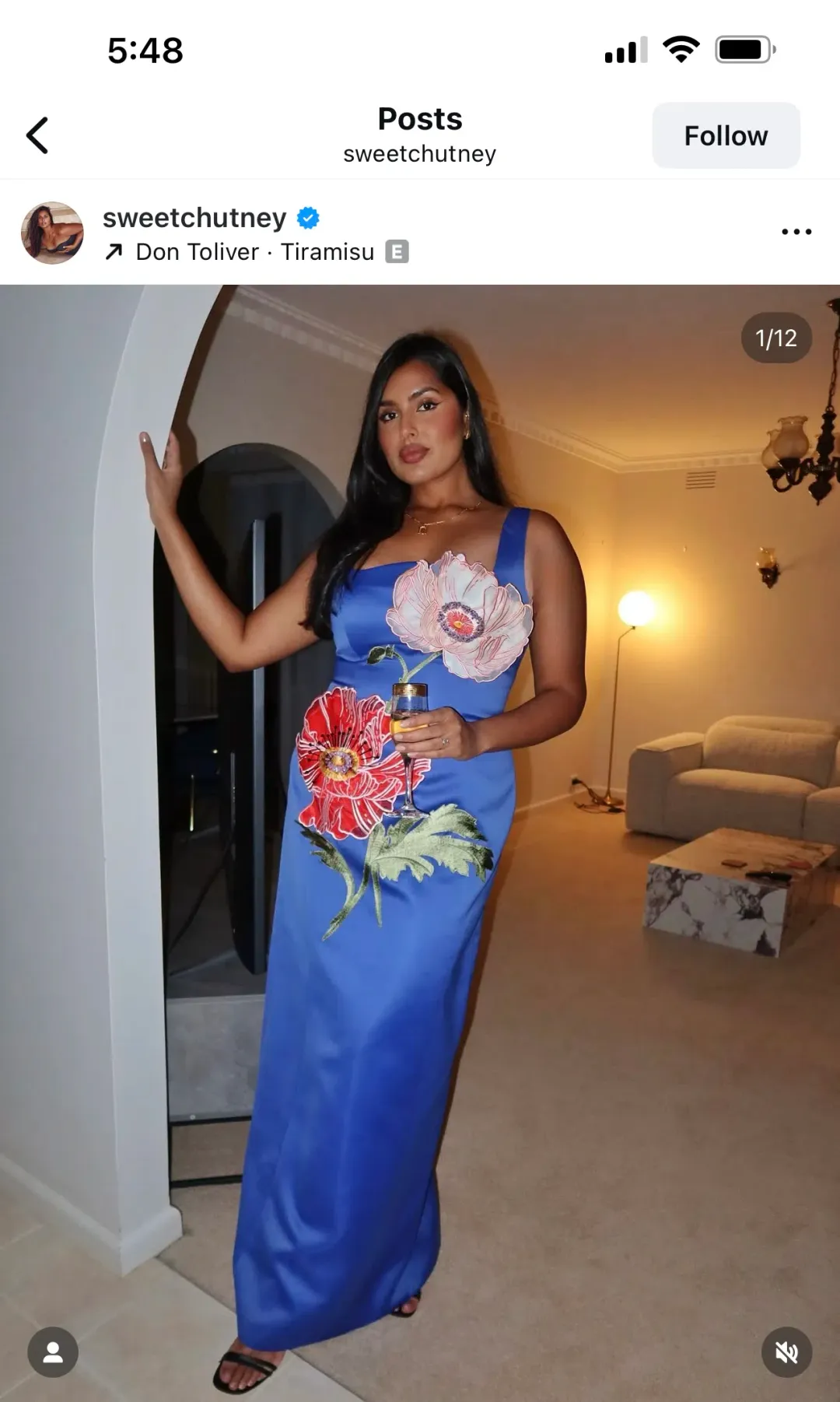 Leo lin Adelina Maxi Dress Lapis Size AU 10 for rent on The Volte - main image