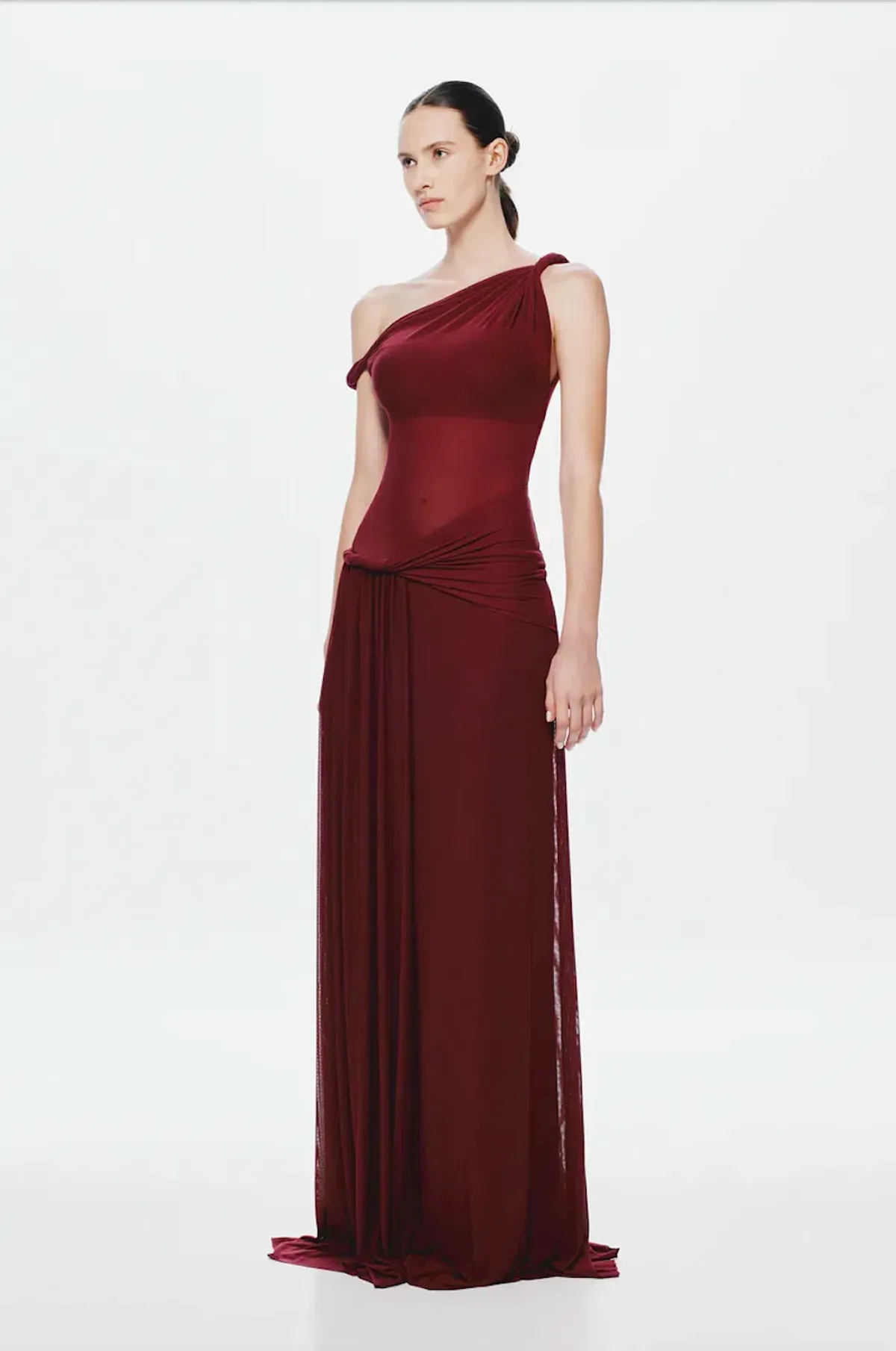 Misha The Sisal Mesh Maxi Dress in Port Size S/AU8 - Image 2