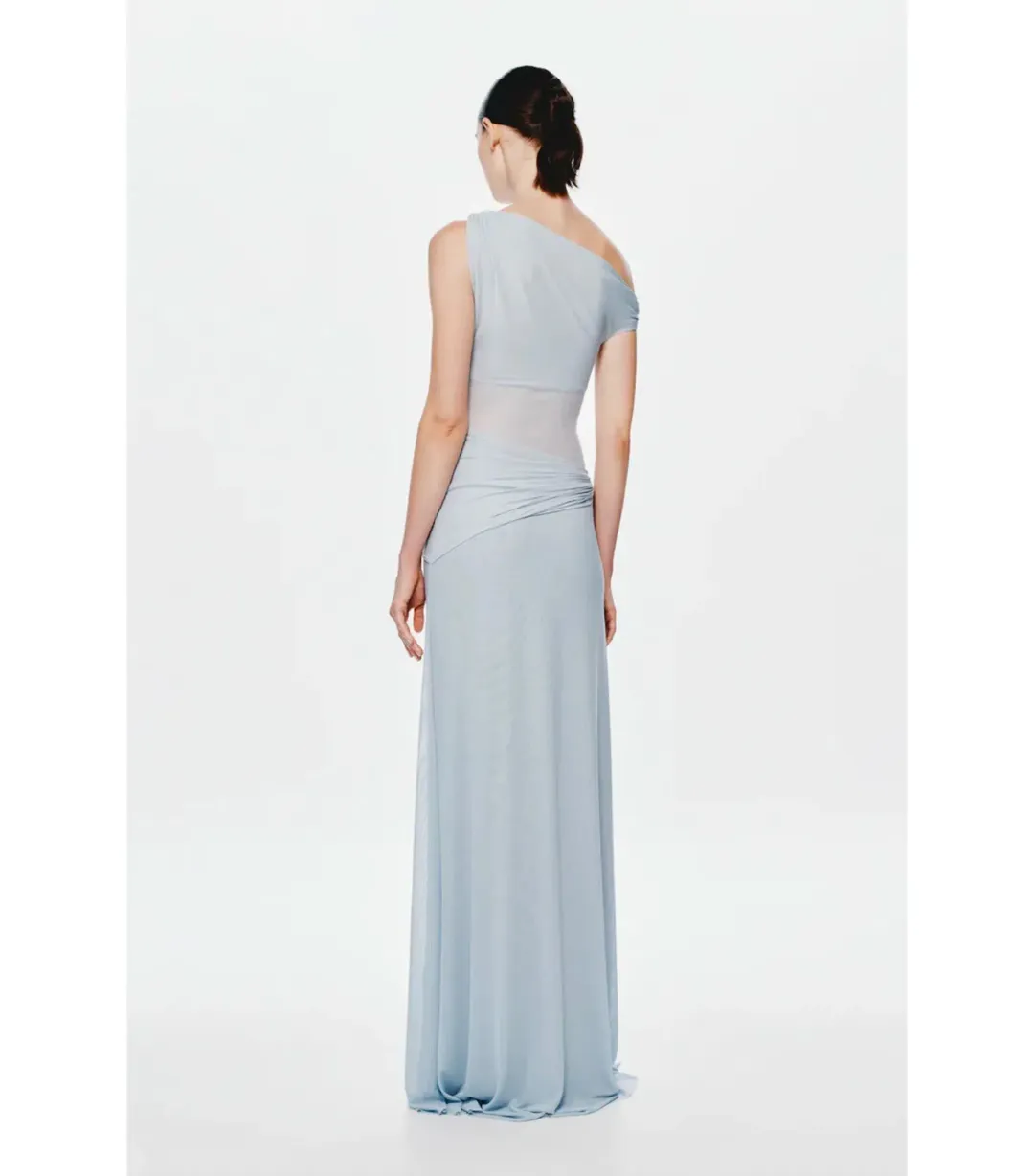 Misha The Sisal Mesh Maxi Dress in Dove Blue Size XS / AU 6 for rent on The Volte - main image