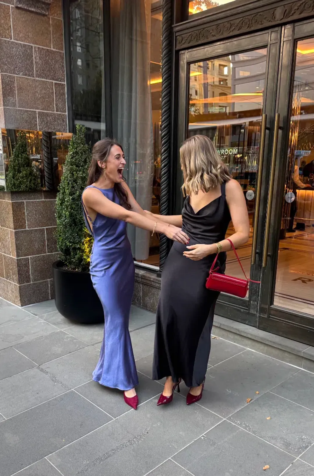 Meshki Silk Maxi Dress Black Size 12 for rent on The Volte - main image