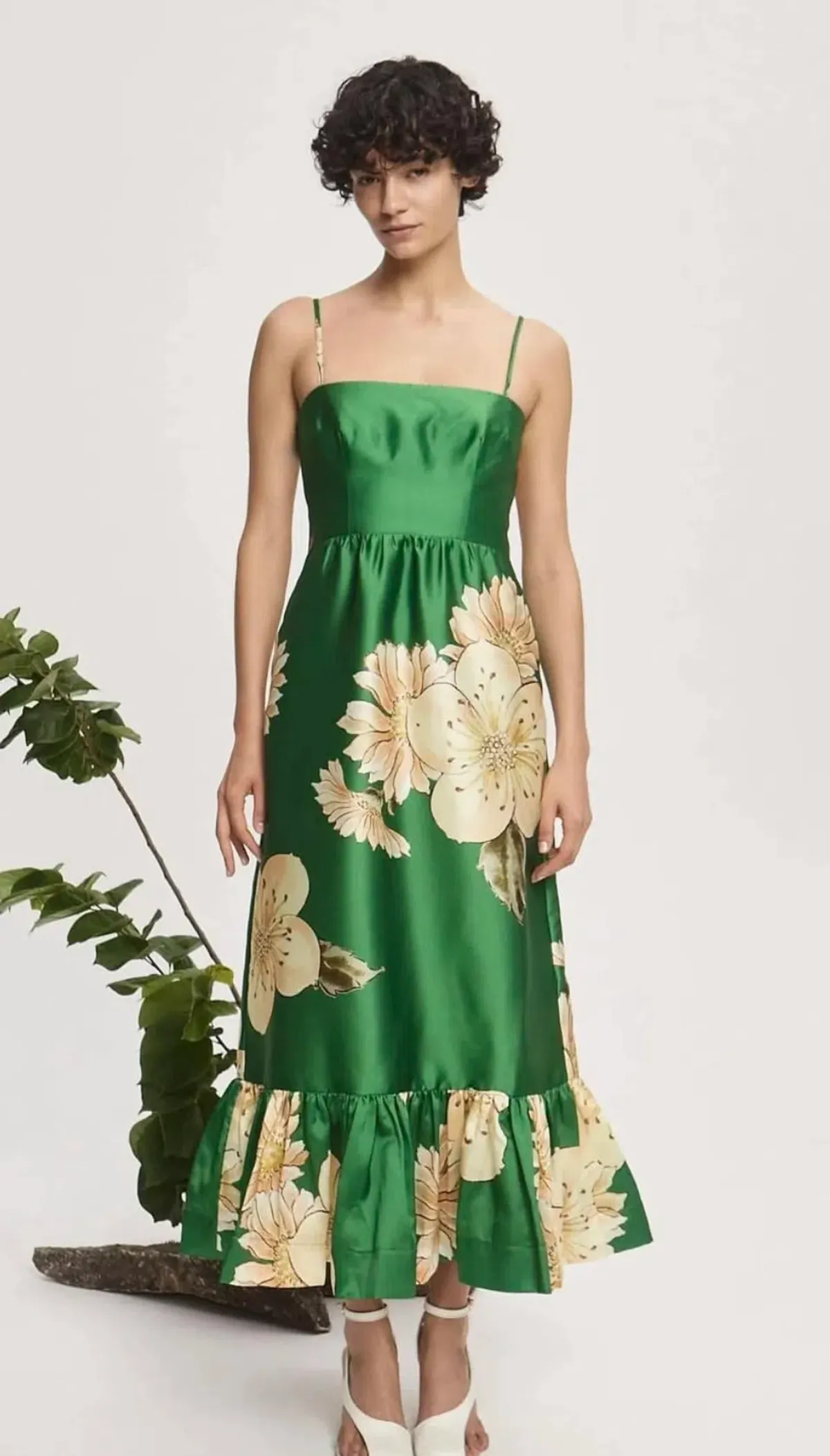 ALEMAIS Sage Midi Dress Green size 10 - Image 1