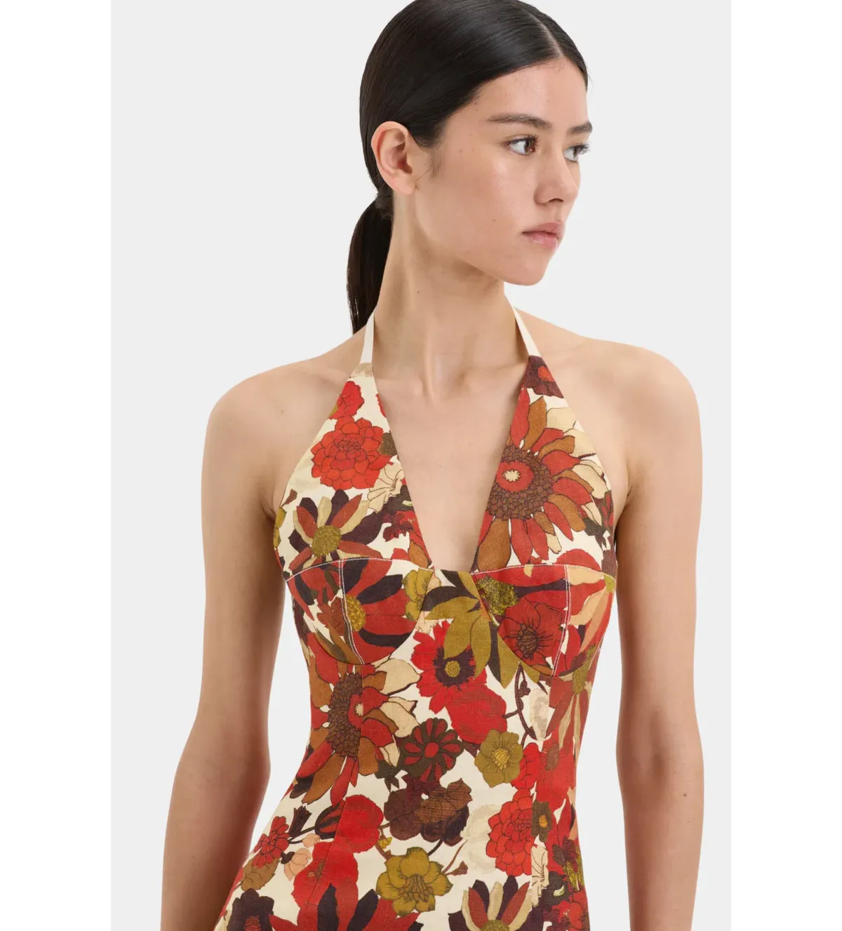 Sir The Label Castella Mini Dress Red Floral Rosso Size 1/AU 8 - Image 2