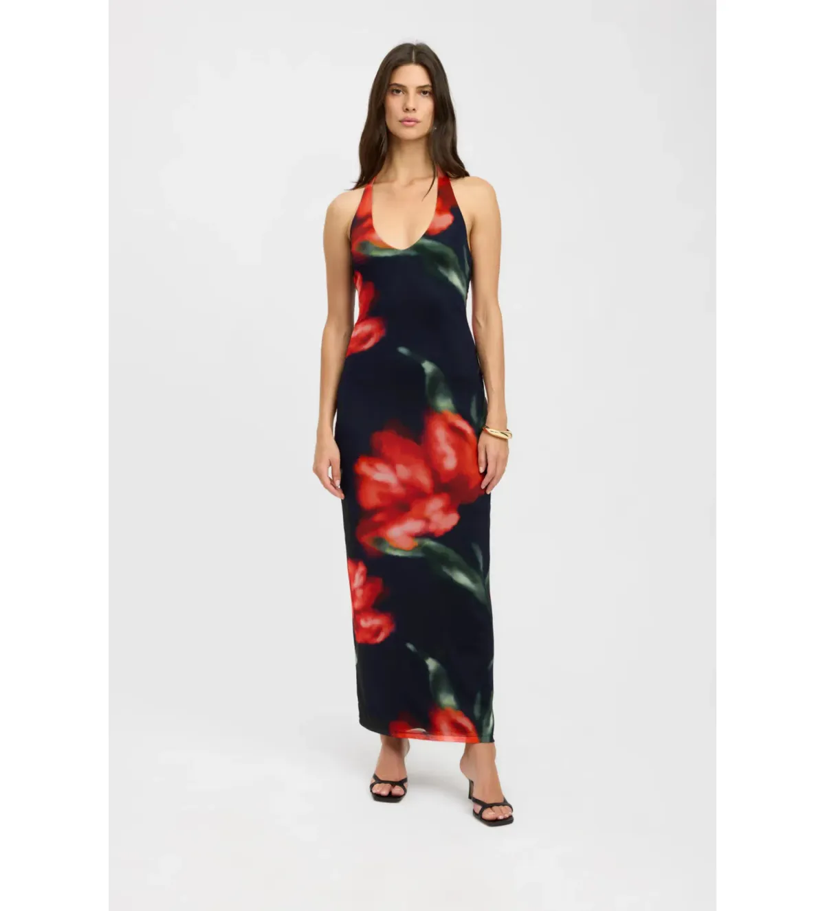 Kookai Francesca Halter Dress Navy Floral Size AU 8 - Image 1