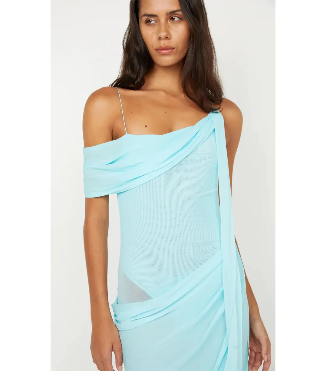 Bec & Bridge Danka Asym Maxi Dress in Turquoise Size AU 6 for rent on The Volte - main image