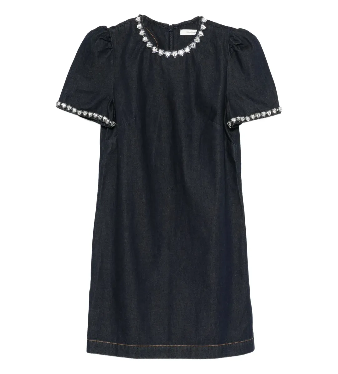 Zimmermann Embellished Denim Mini Dress in Black Size 2/AU 12 for rent on The Volte - main image