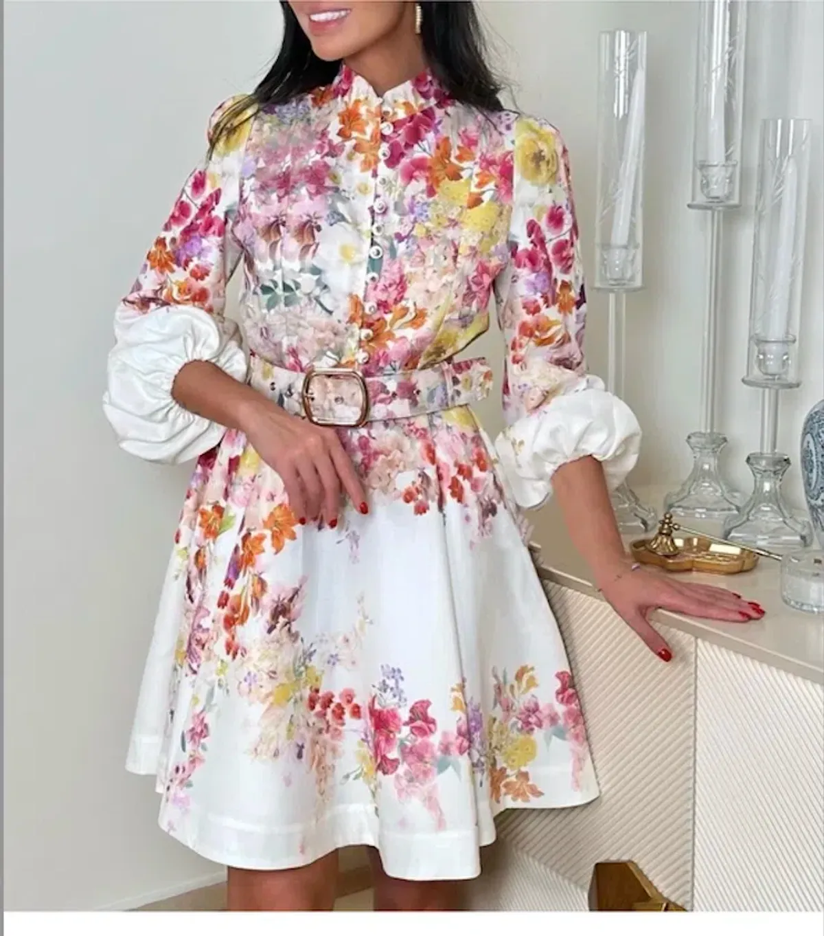 Zimmermann Natura Buttoned Mini Dress - Image 9