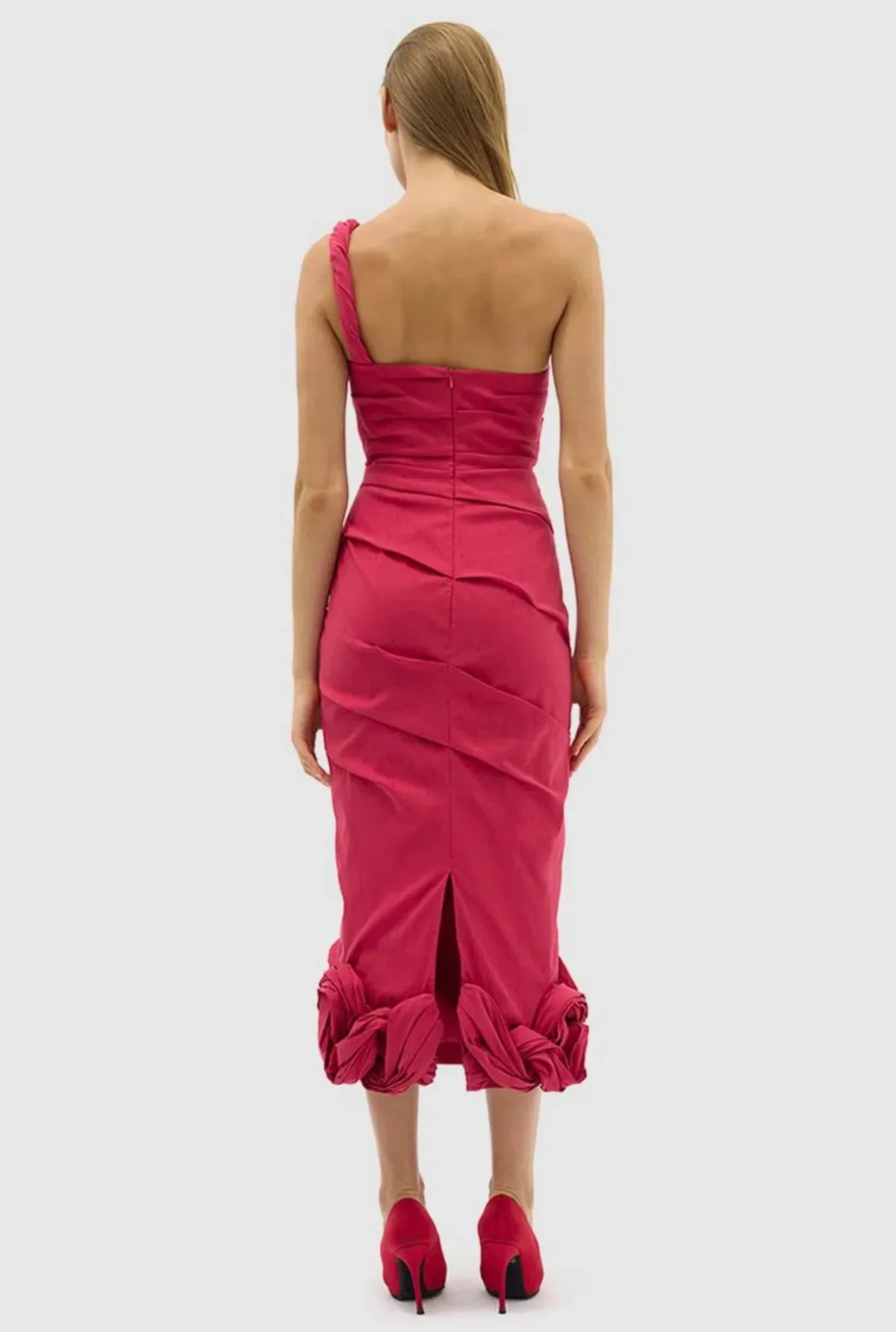 Rachel Gilbert Ochre Midi Dress Red Size 0 / AU 6 - Image 2