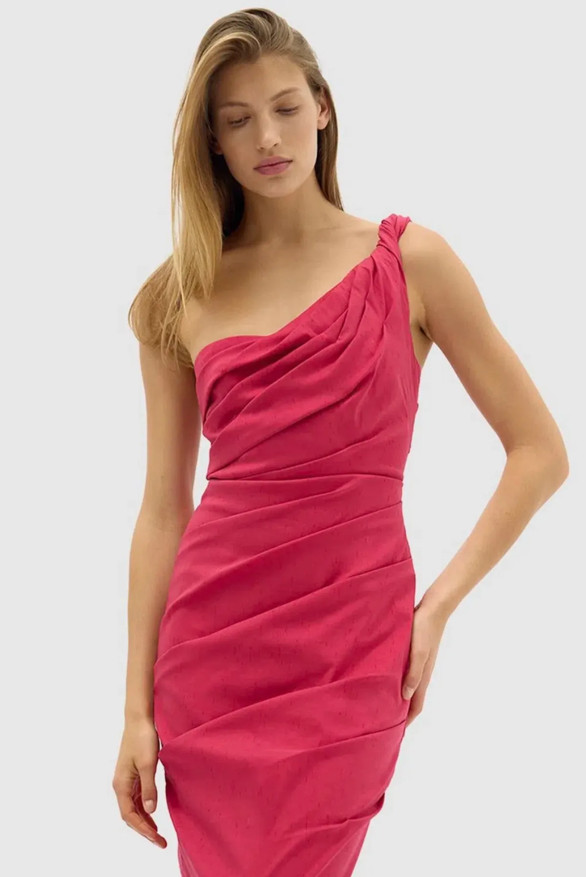 Rachel Gilbert Ochre Midi Dress Red Size 0 / AU 6 - Image 3