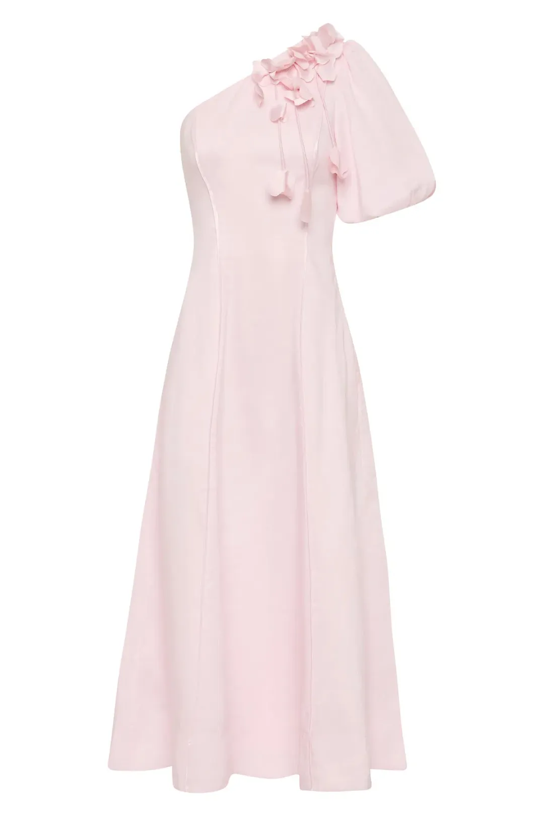 Aje Camille Midi Dress in Pastel Pink Size 8 for rent on The Volte - main image