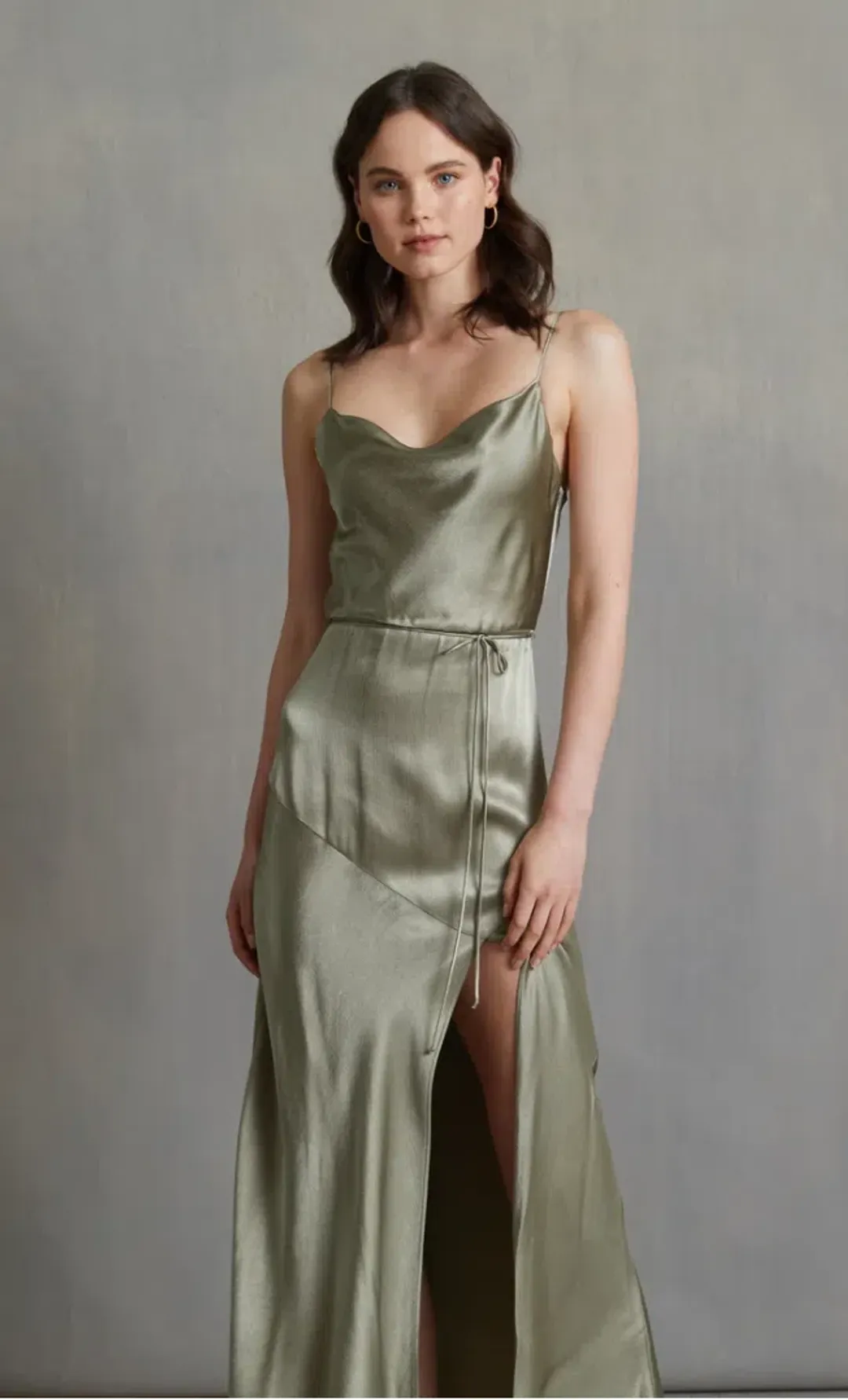 Bec + Bridge Dress Moon Dance Midi Sage Size 10  for rent on The Volte - main image