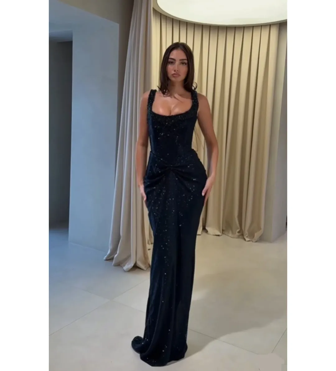 Lirika Vesa Vivienne Gown Black Size 6 for rent on The Volte - main image