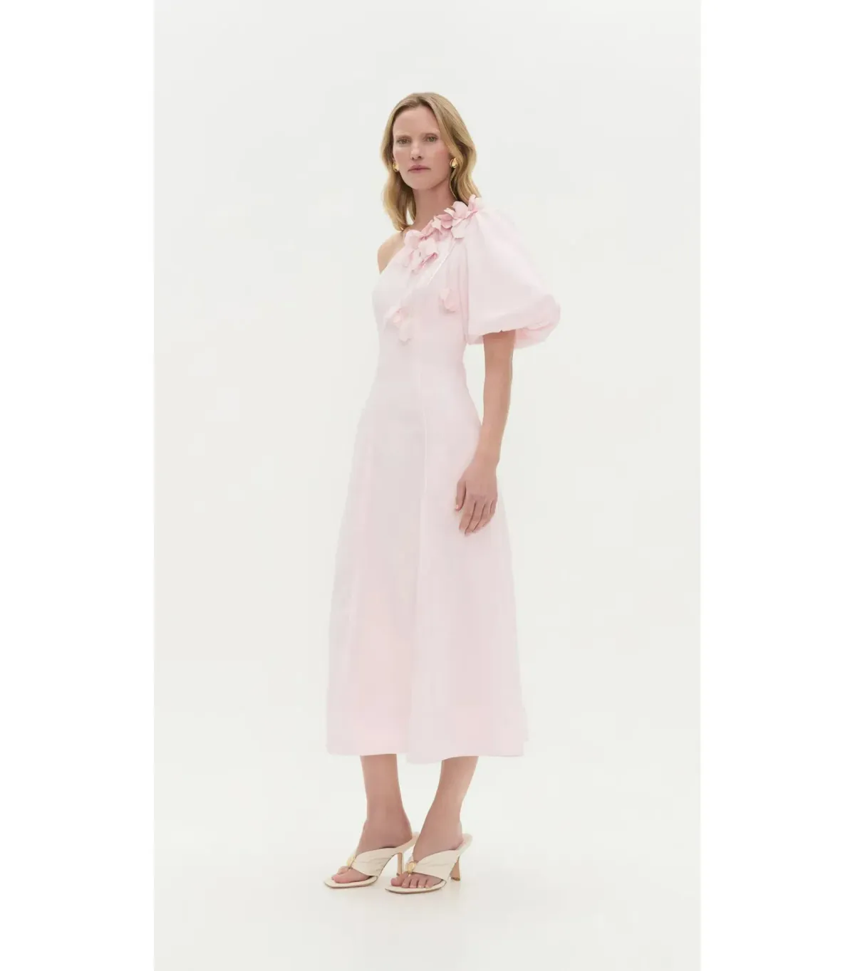 Aje Camille Midi Dress in Pastel Pink Size AU 10 - Image 2