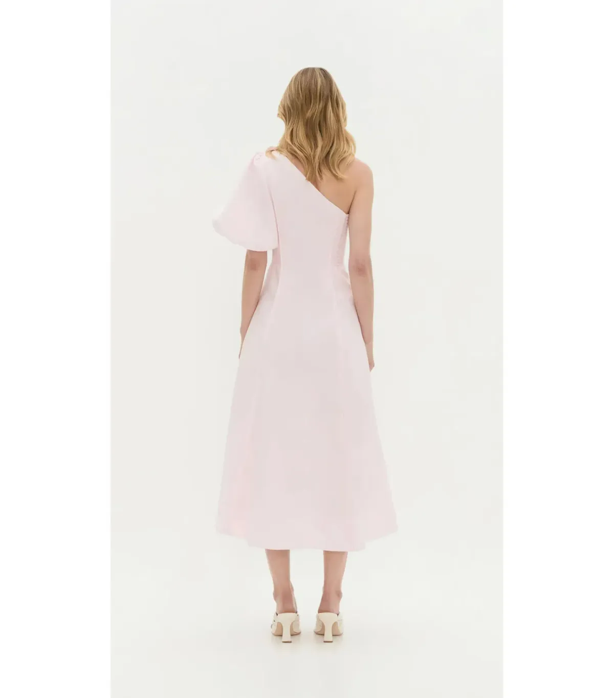 Aje Camille Midi Dress in Pastel Pink Size AU 10 - Image 3