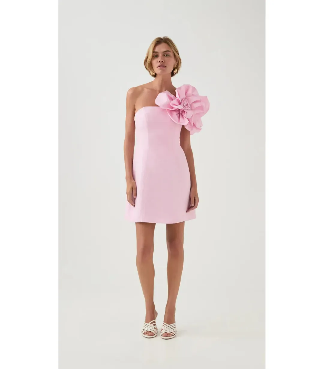 Aje Florence Mini Dress in Lilac Blush Size AU 8 for rent on The Volte - main image