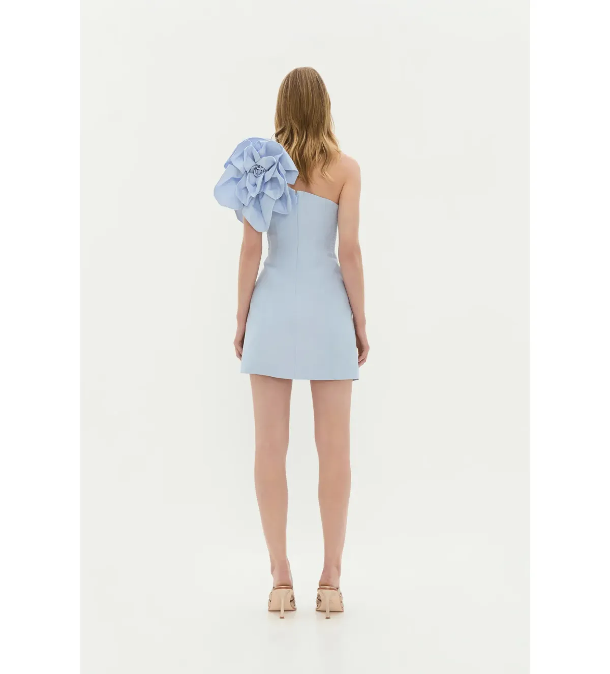 Aje Florence Mini Dress Icy Blue Size 10  - Image 4