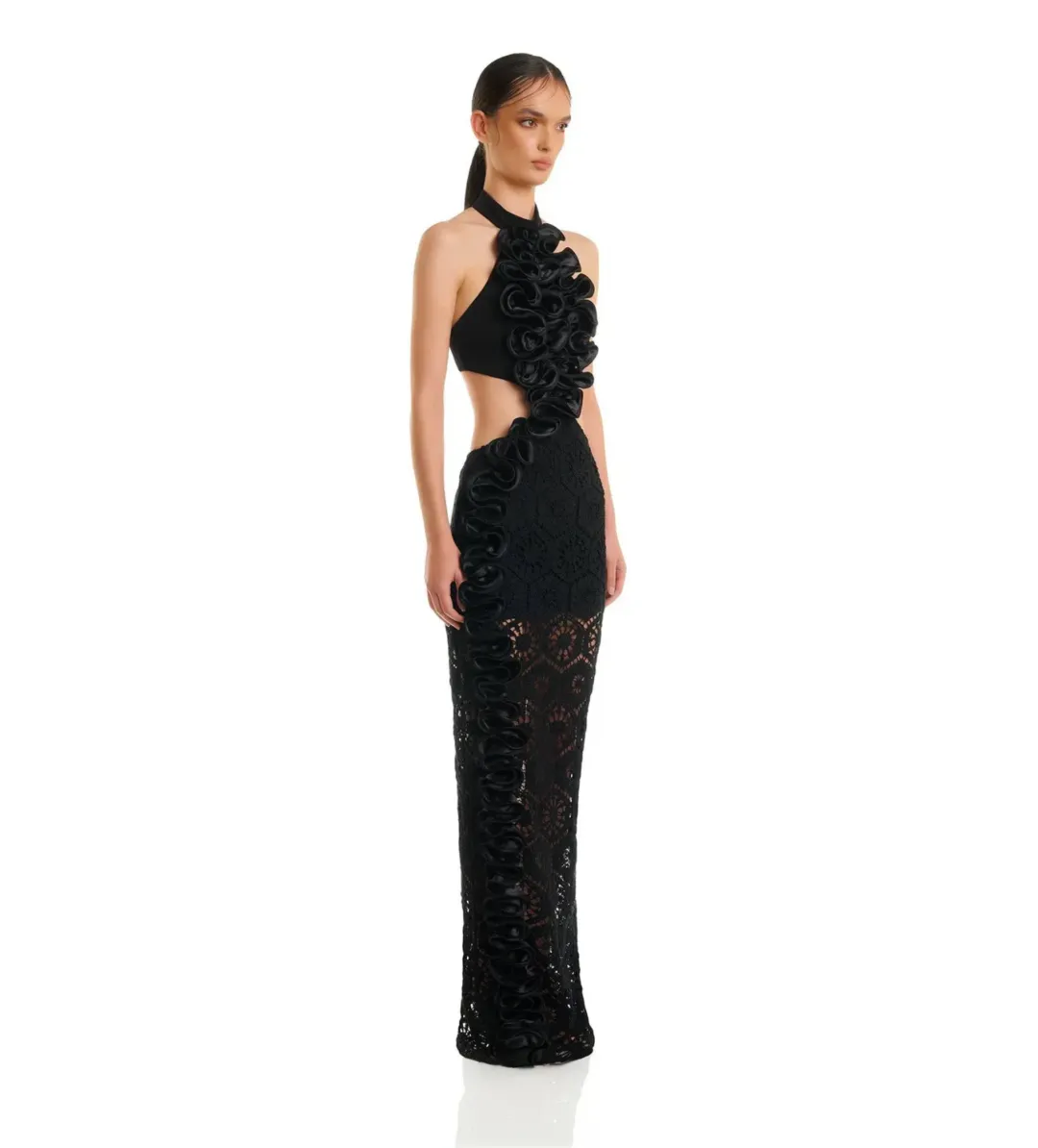 Eliya The Label Leila Maxi Dress Black Size 6 for rent on The Volte - main image