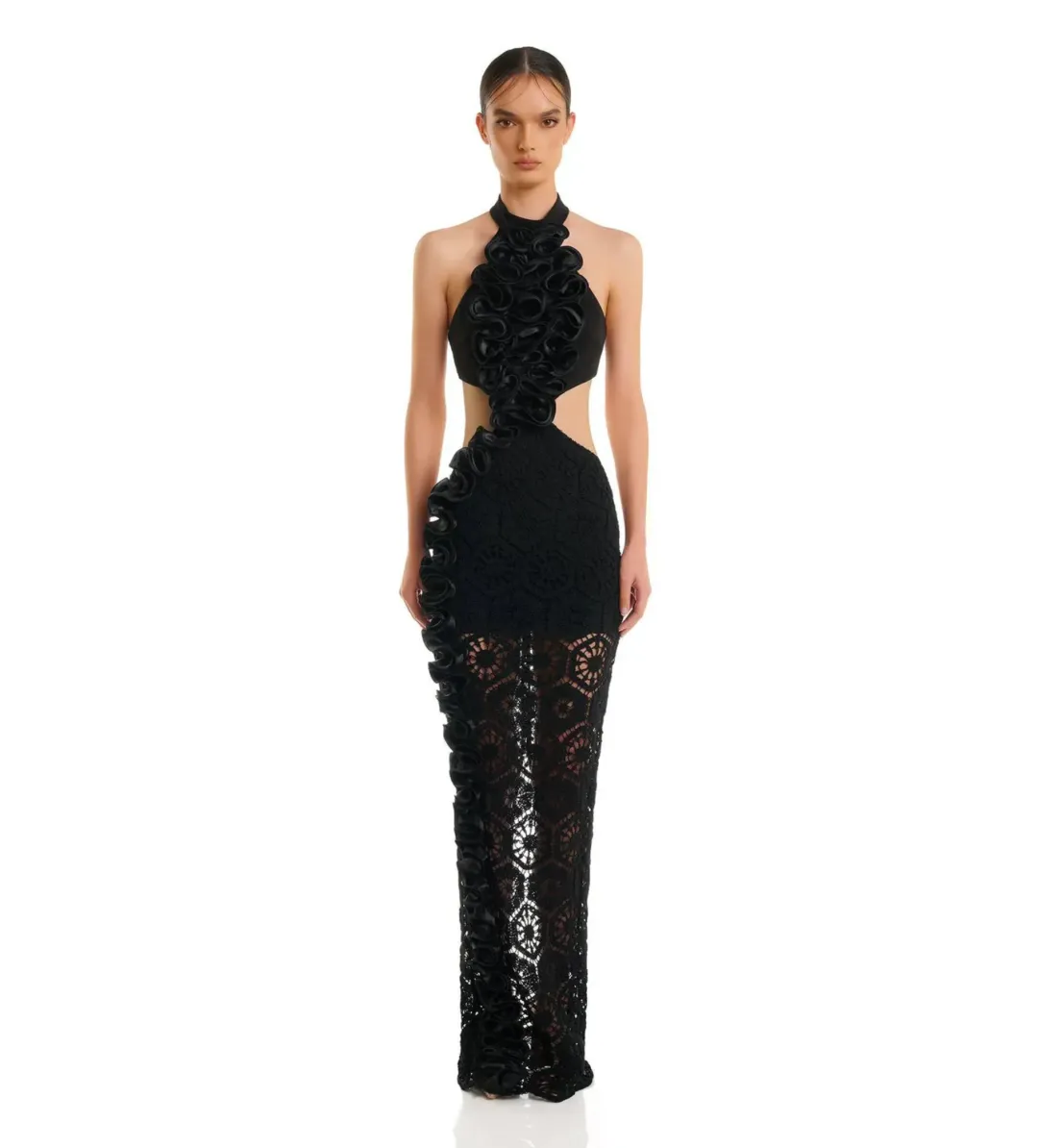 Eliya The Label Leila Maxi Dress Black Size 6 for rent on The Volte - main image