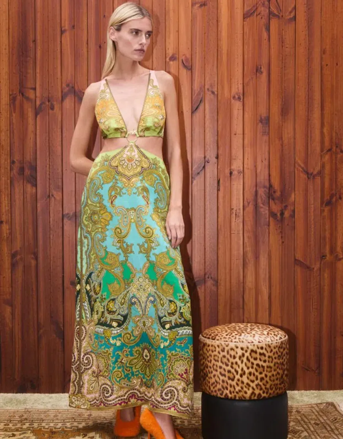 Alemais Clemenza Cut Out Midi Dress Size AU 12  - Image 1