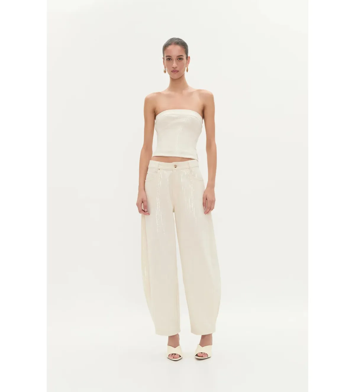 Aje Reflect Denim Barrel Jeans Daylight Size 10 - Image 1