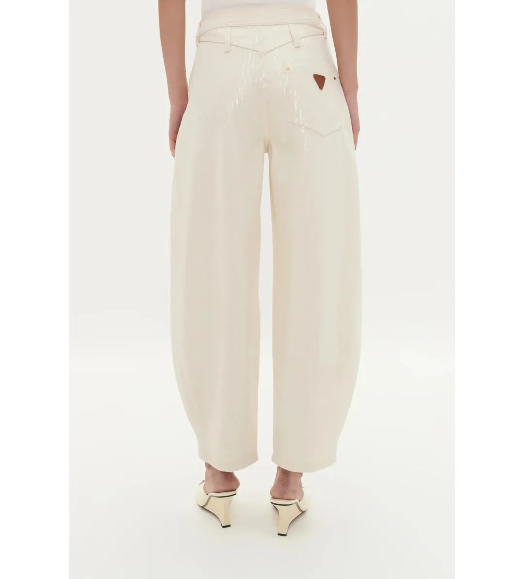 Aje Reflect Denim Barrel Jeans Daylight Size 10 for rent on The Volte - main image