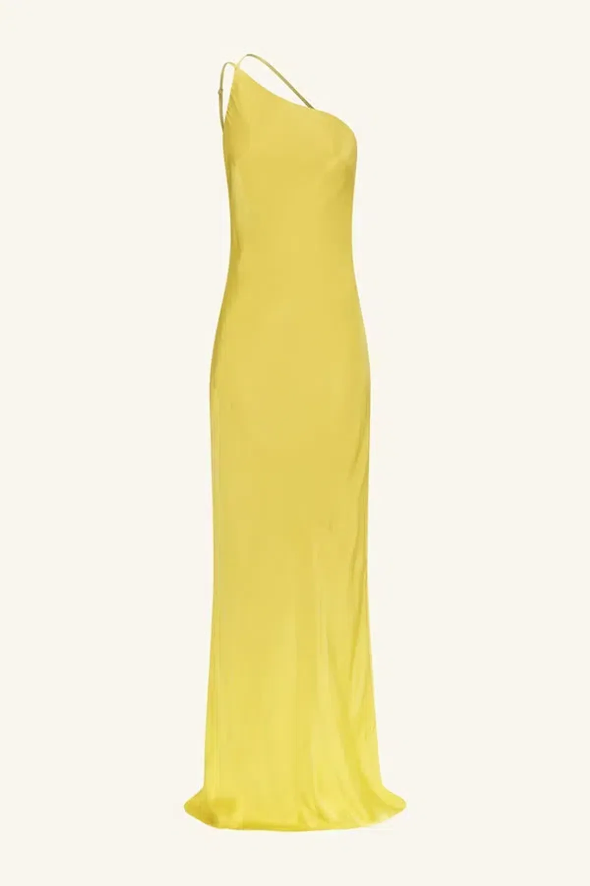 Shona Joy Sofia One Shoulder Cowl Maxi Dress Lime Size 8  - Image 5