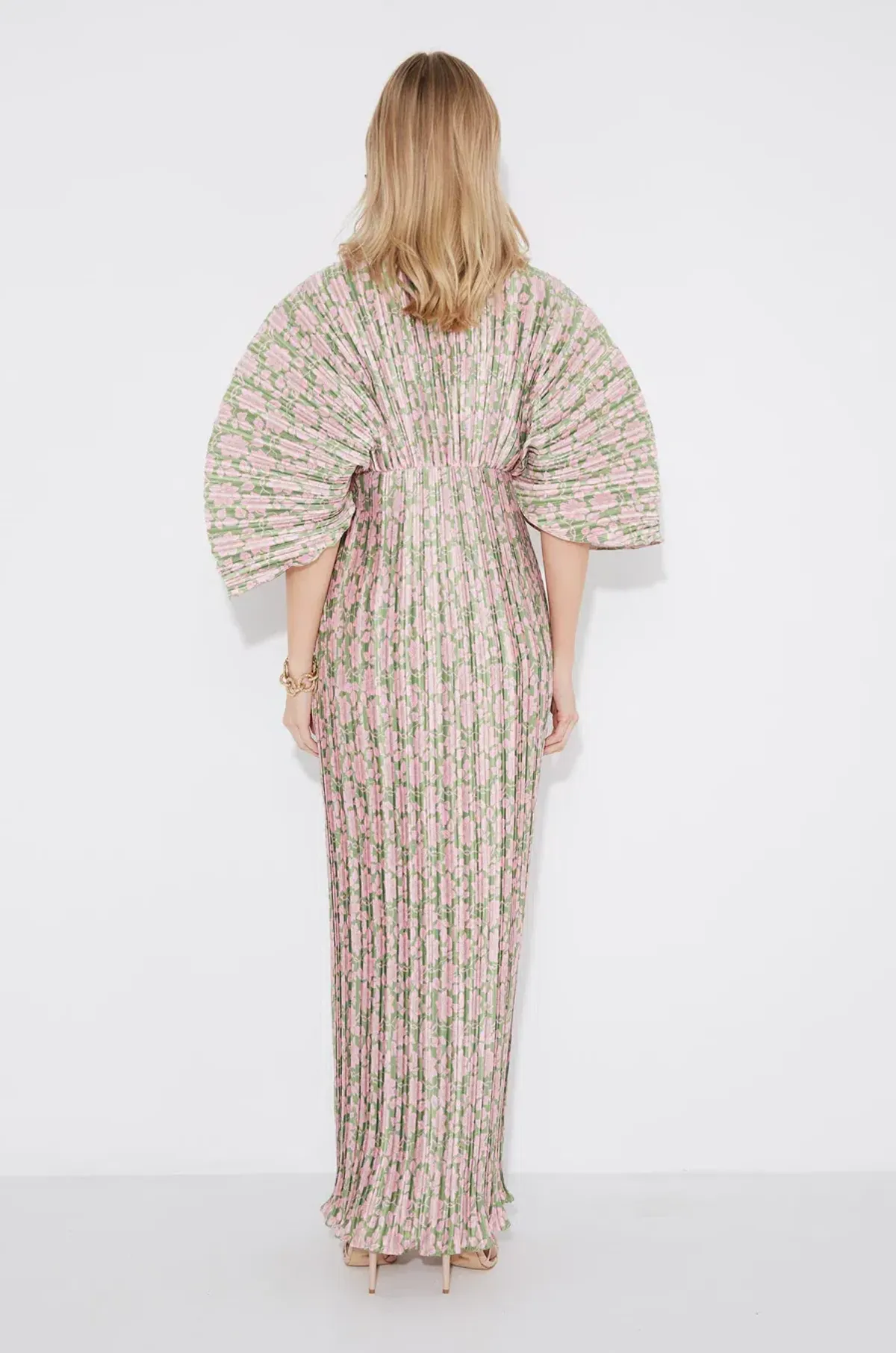 Sonya Moda Gianna Forever Dress Floral Pleated Maxi Size 8 - Image 2