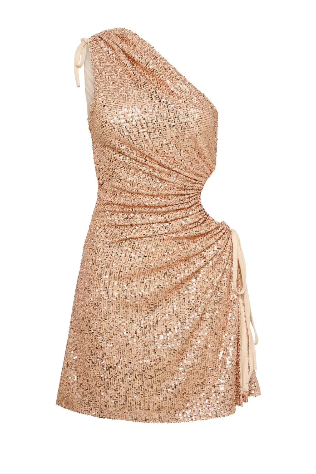 Sonya Moda Nour Mini Dress Gold Sequins Size 10  - Image 3