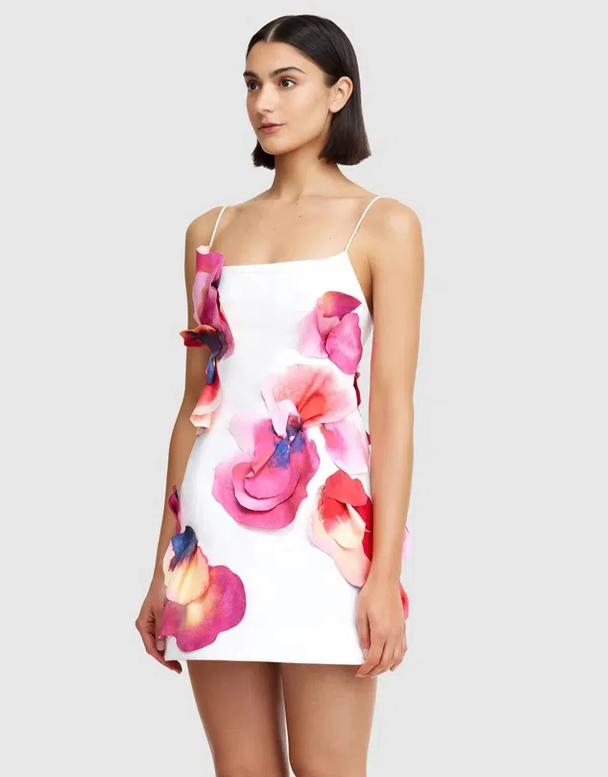 Acler Miltonrise Mini Dress White Floral Size 8 - Image 5