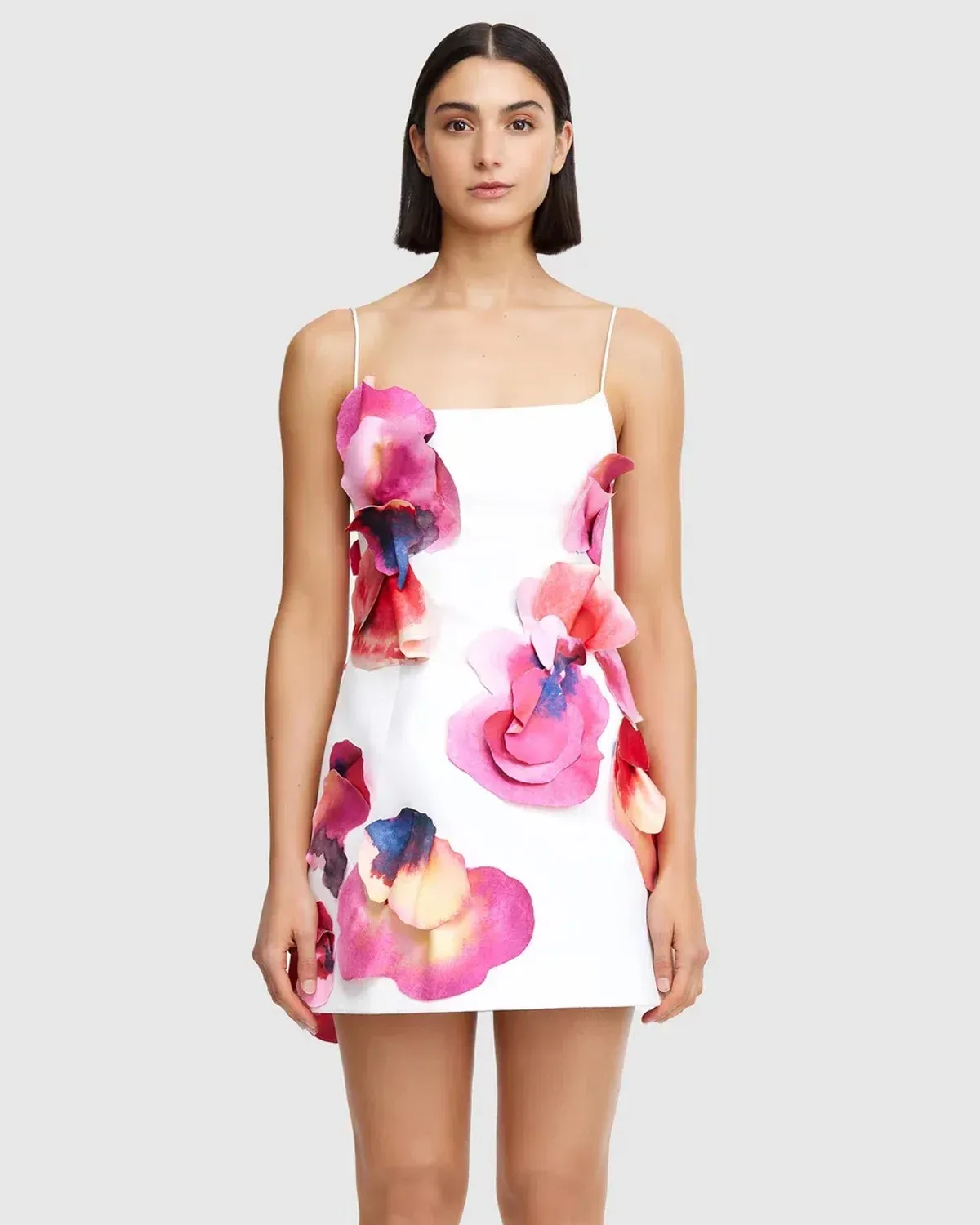 Acler Miltonrise Mini Dress White Floral Size 8 - Image 2