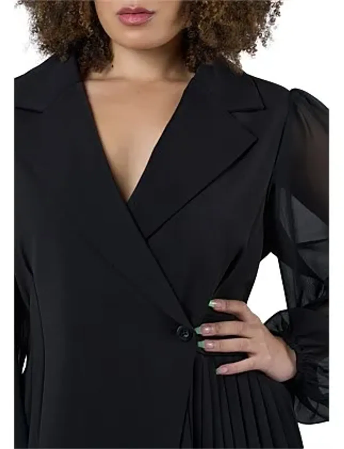 PINK DUSK-FEVERISH NIGHTS TUXEDO MINI DRESS - Image 5