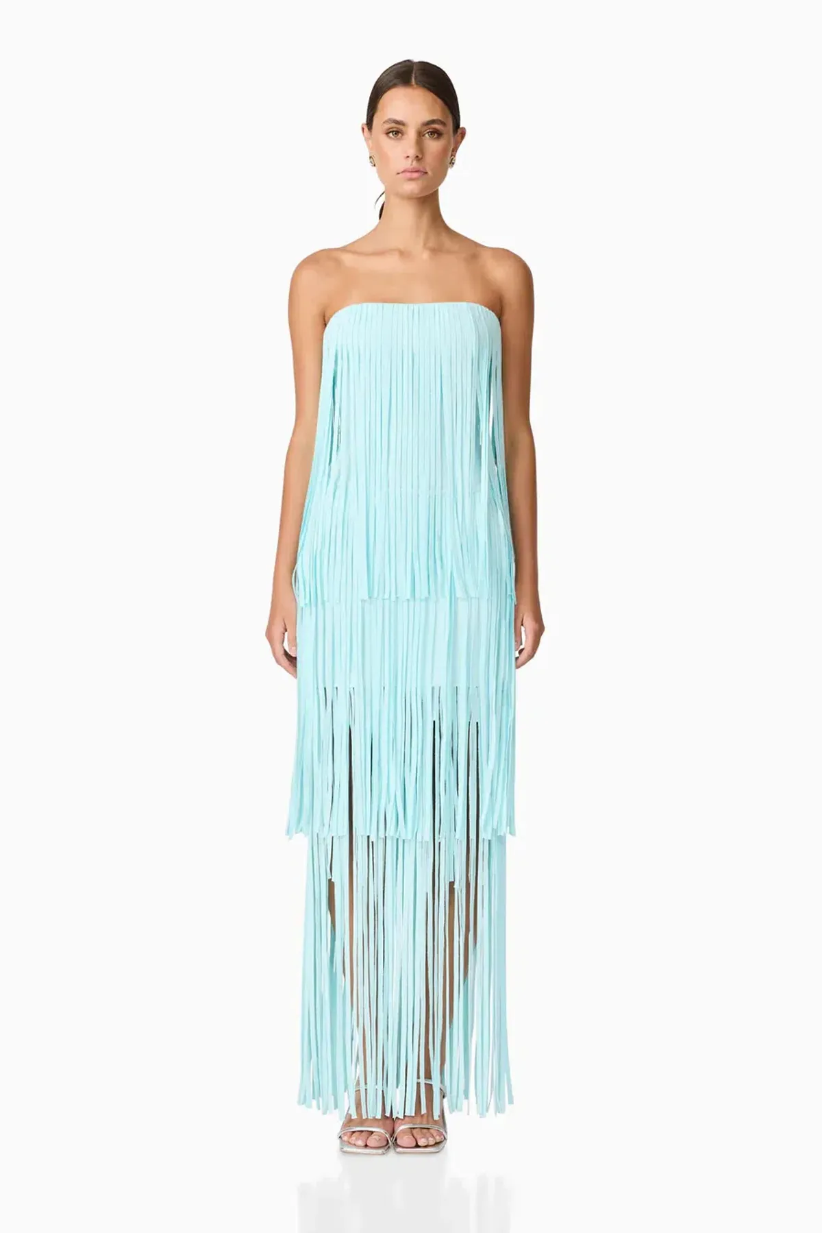 Elliatt Alya Tiered Maxi Dress in Blue Size 6 - Image 1