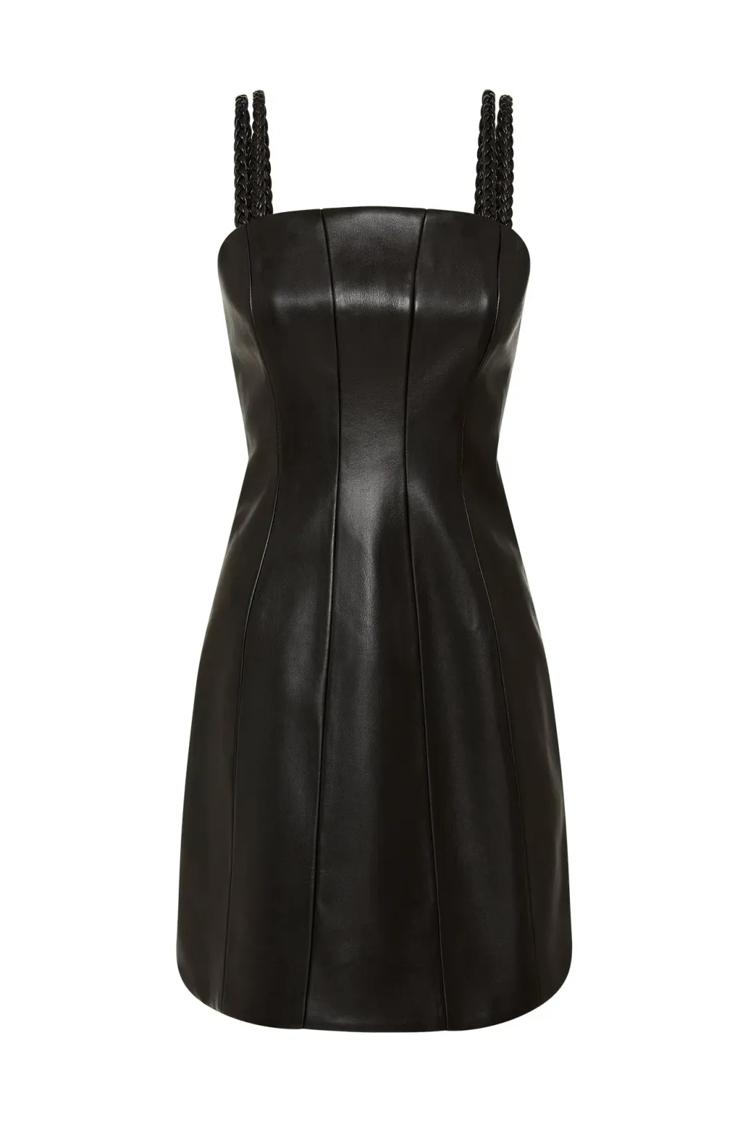 Aje Osa Braided Mini Dress Black Size 8 for rent on The Volte - main image