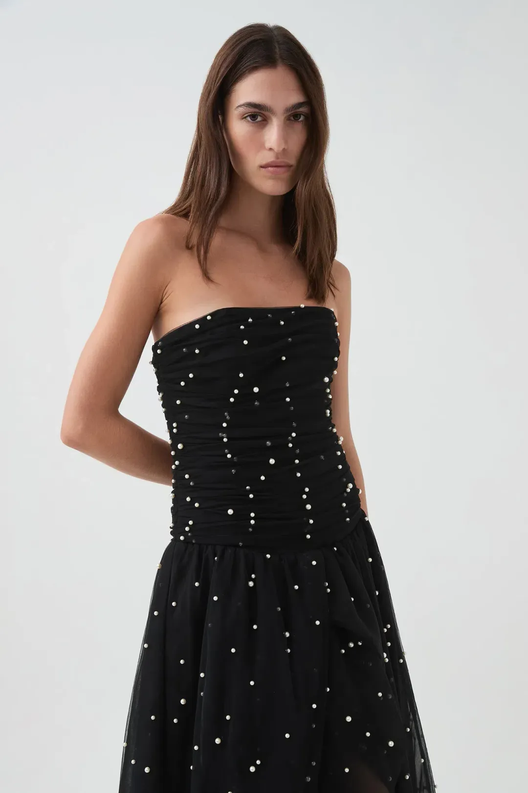 Aje Juniper Maxi Gown Black Size 8 for rent on The Volte - main image