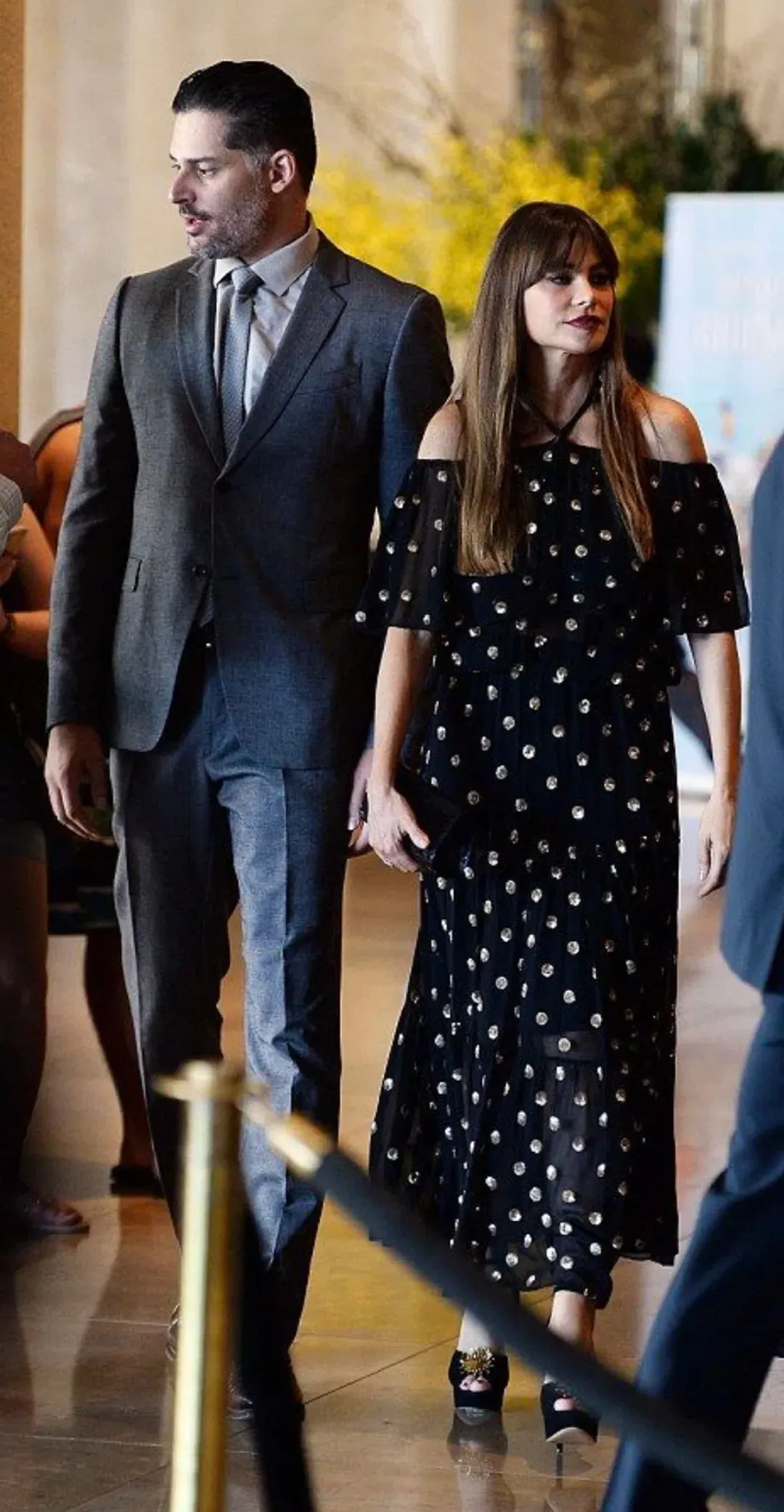 TEMPERLEY LONDON Jolie Sequin Embellished Georgette Maxi Dress Black, Size 8 for rent on The Volte - main image