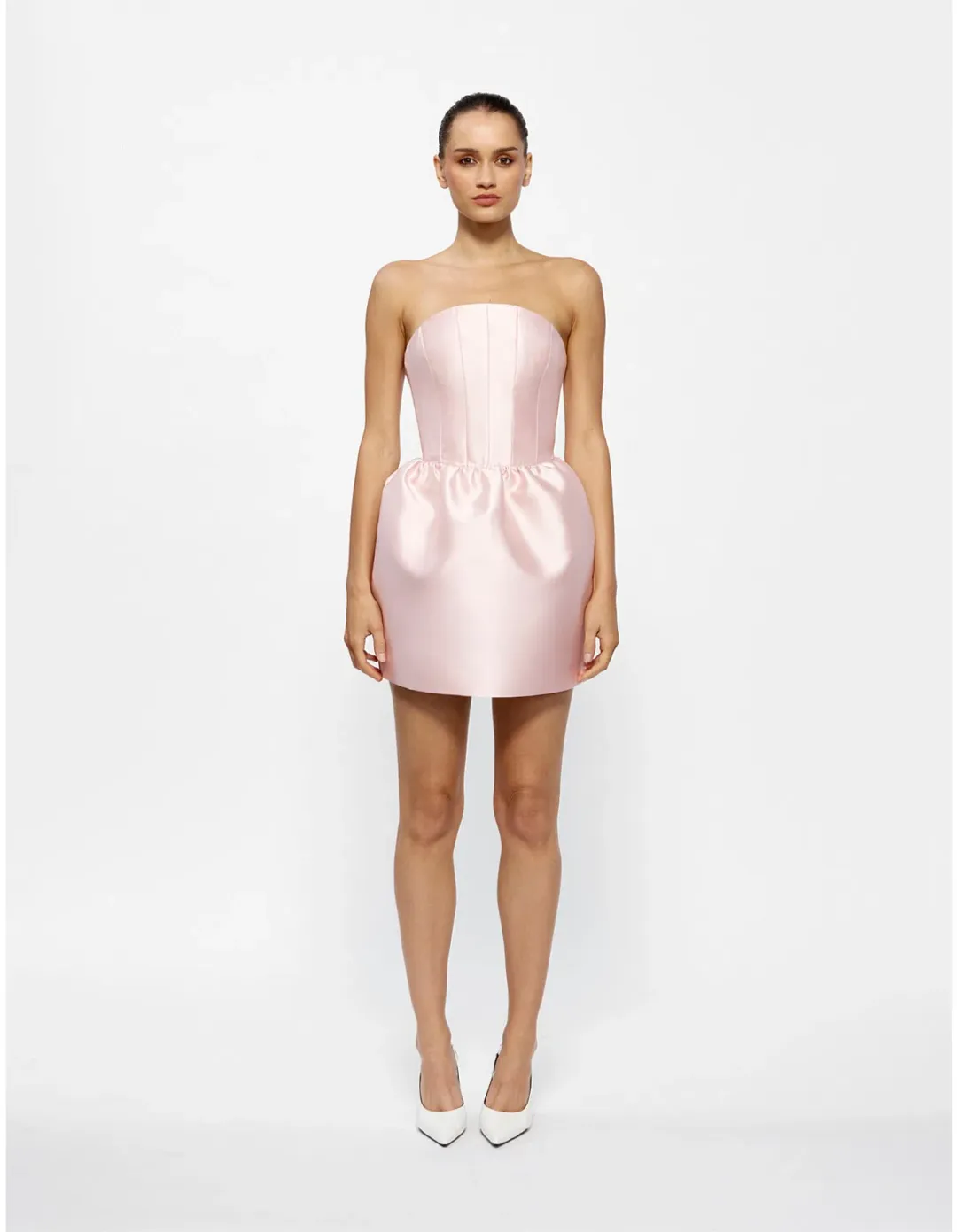 Effie Kats Luetta Mini Dress Blush Size AU 6 for rent on The Volte - main image